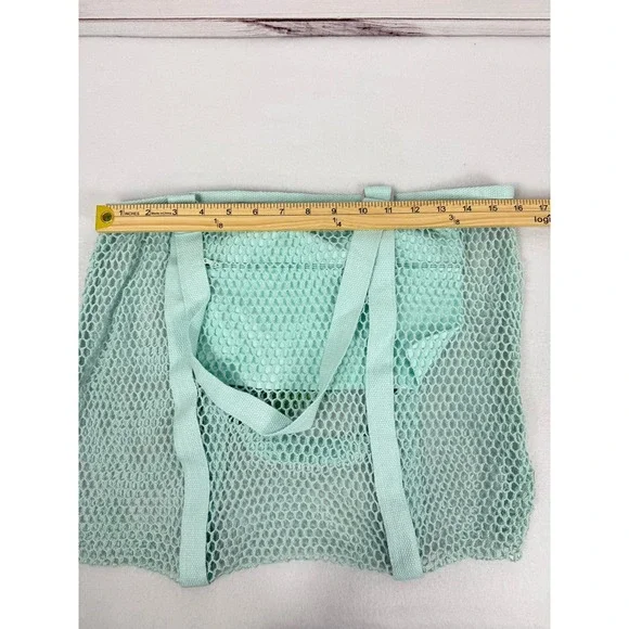 Eco Ciroa Cotton Mesh Shopping Bag Tote Aqua Eco Friendly Reusable NEW - Picture 5 of 6